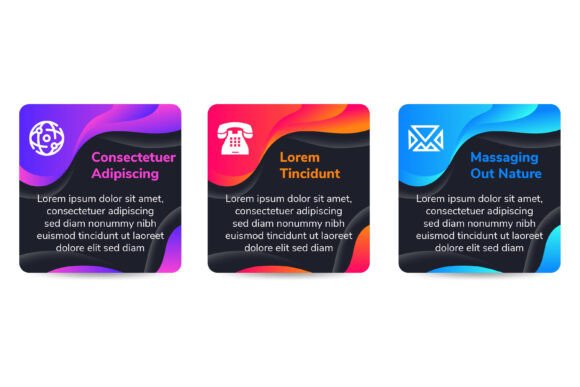 3 Liquid Wave Element Infographic Black: A Modern Design Solution for Business and Creativity