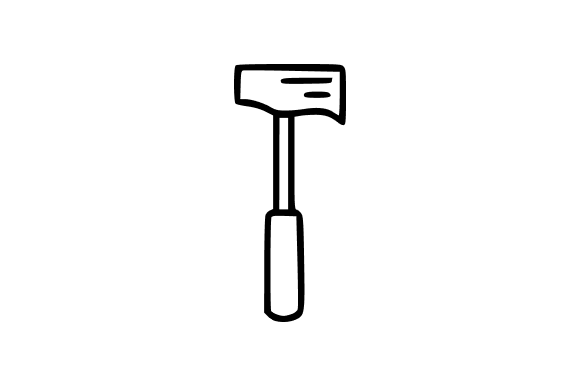 Axe Tool Line Art Clip Art