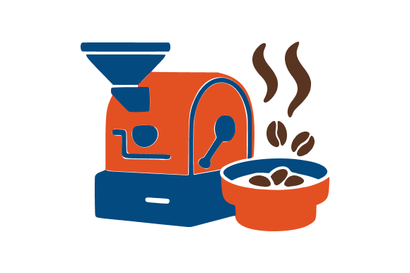 Coffee Roasting Machine Clip Art Sketch: A Creative Asset for Designers and Marketers