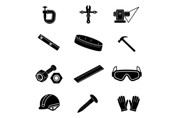 Construction Tool Icon Set: Essential Design for Builders and Creators