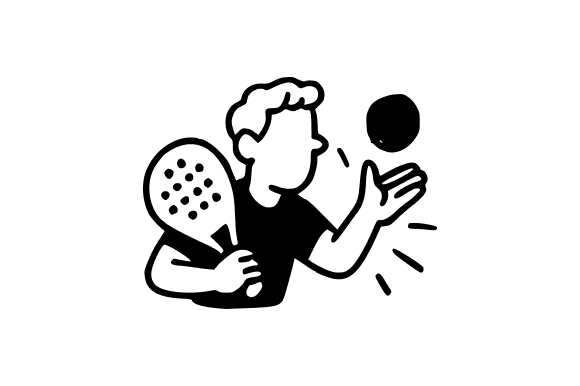 Dynamic Padel Player Hitting Ball