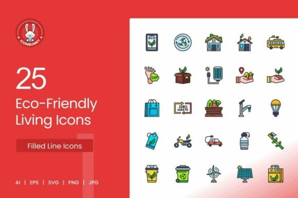 Eco-Friendly Living Filled Line Icons: A Powerful Tool for Sustainable Communication