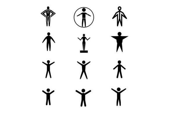 Human Stick Figure Pictogram Vector Icon: A Versatile Tool for Modern Design Workflows