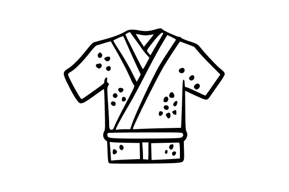 Outline Traditional Japanese Kimono