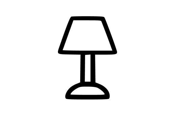 Table Lamp Outline Vector Icon